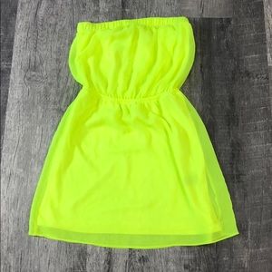 Express neon yellow dress